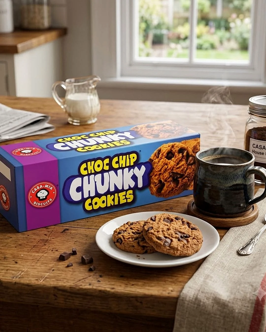 Casa-Mia Chunky Cookies Choc Chip biscuits